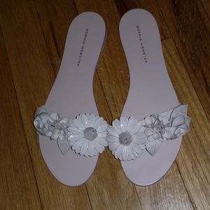 Sophia Webster Lilico Floral Flat Slide Sandals.